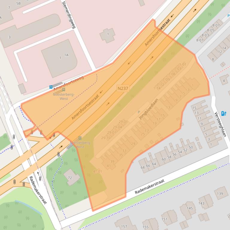 Kaart van postcodegebied 3769BP.