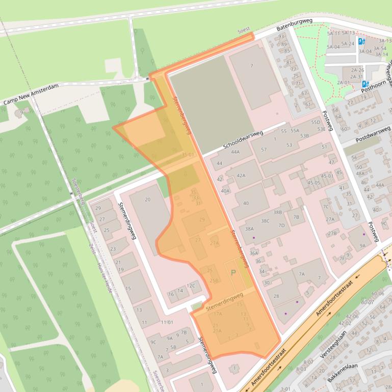 Kaart van postcodegebied 3769BS.