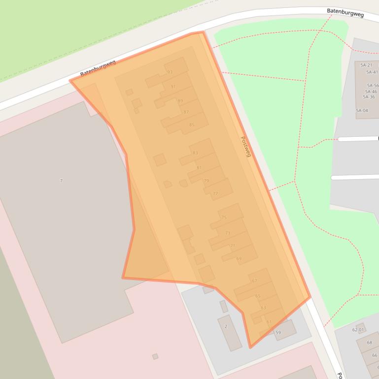 Kaart van postcodegebied 3769BW.