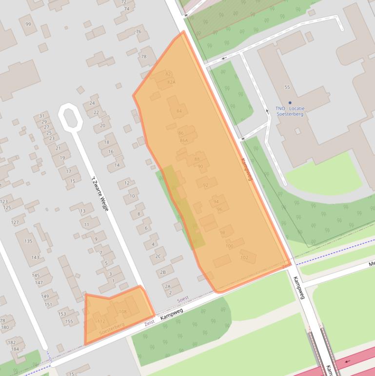 Kaart van postcodegebied 3769DJ.