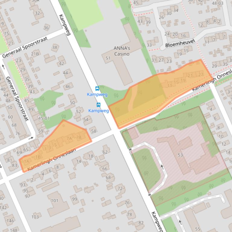 Kaart van postcodegebied 3769DN.