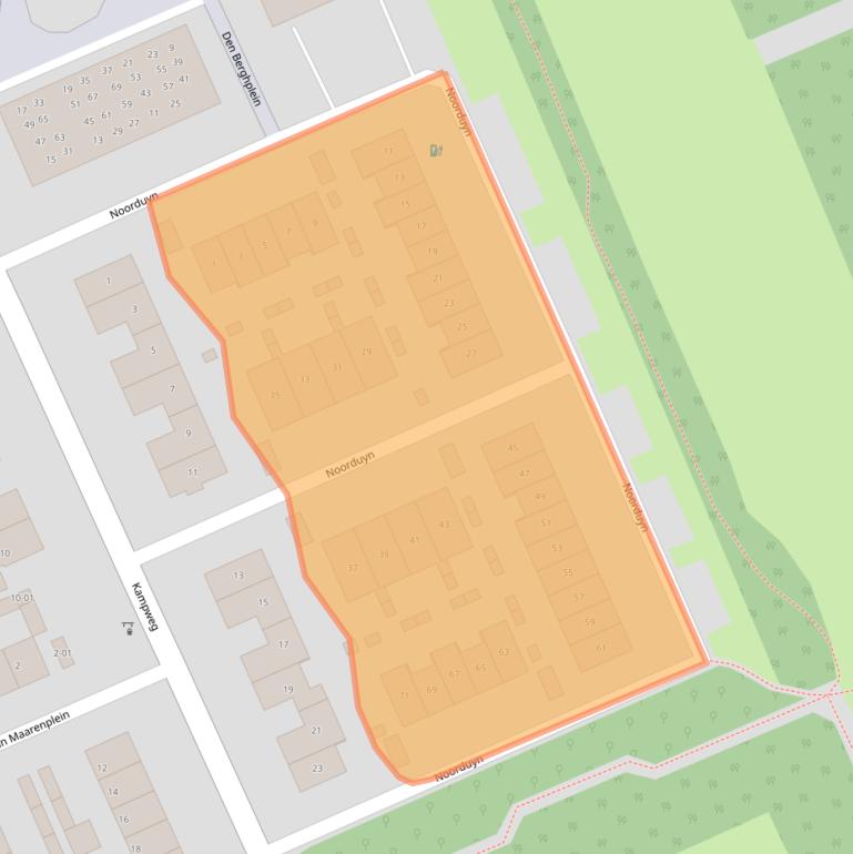 Kaart van postcodegebied 3769DX.