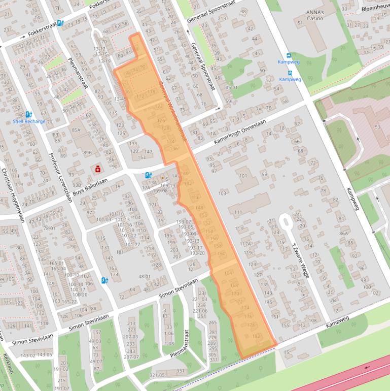 Kaart van postcodegebied 3769EH.