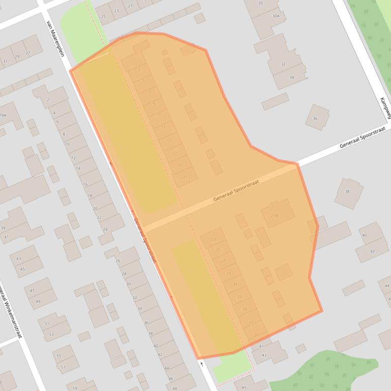 Kaart van postcodegebied 3769EJ.
