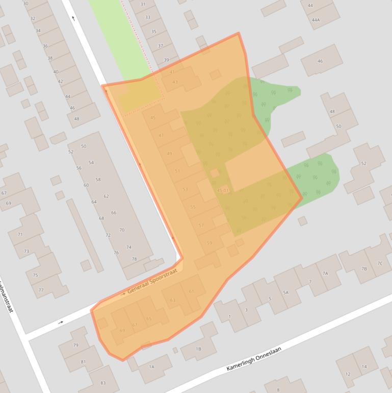 Kaart van postcodegebied 3769EK.