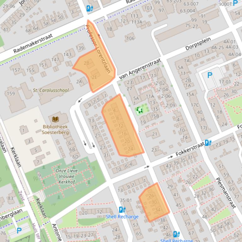 Kaart van postcodegebied 3769GG.