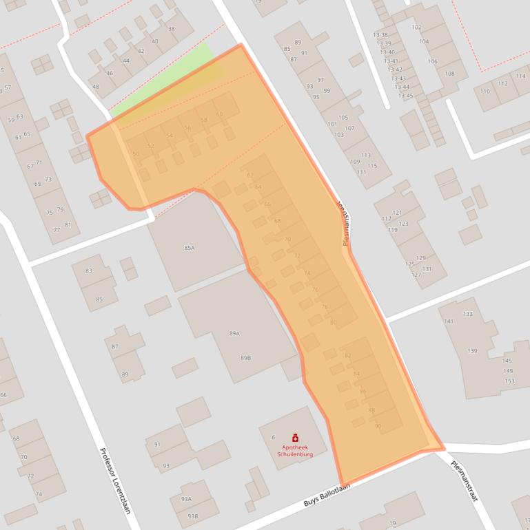 Kaart van postcodegebied 3769HN.