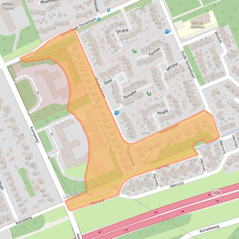 Kaart van postcodegebied 3769JN.