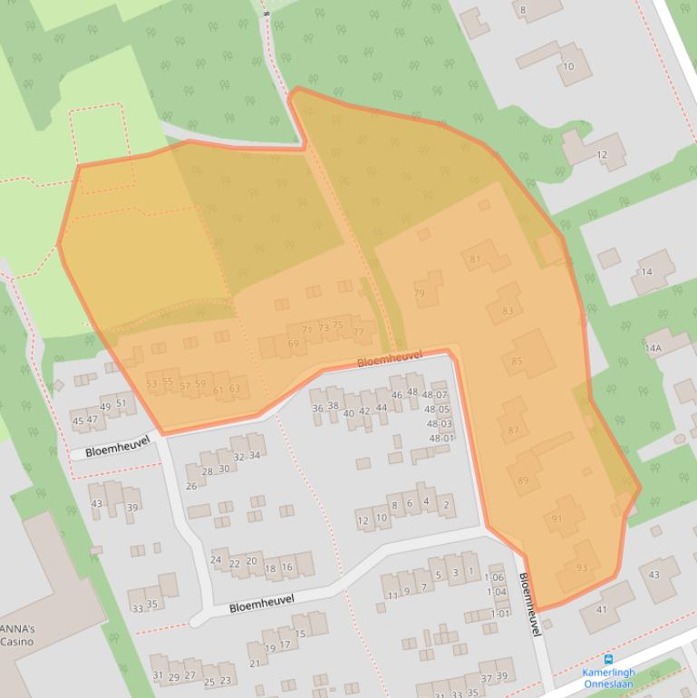 Kaart van postcodegebied 3769JW.