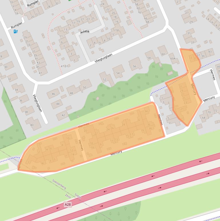 Kaart van postcodegebied 3769KA.