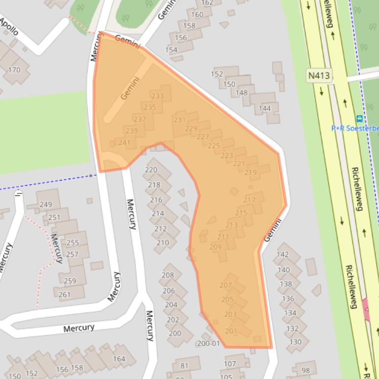 Kaart van postcodegebied 3769KT.