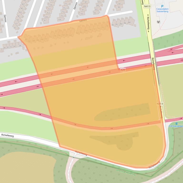 Kaart van postcodegebied 3769KW.