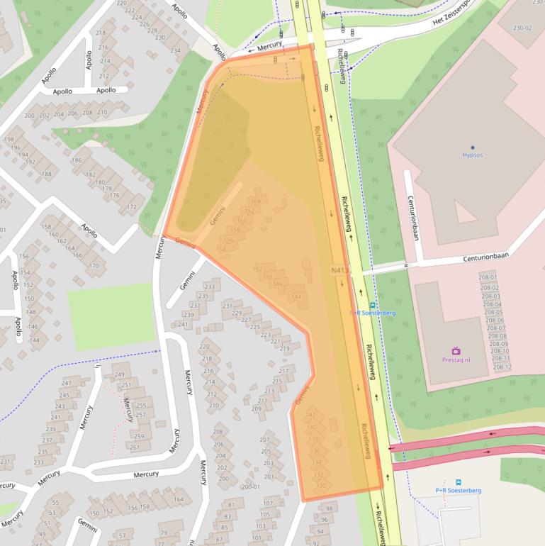 Kaart van postcodegebied 3769KZ.