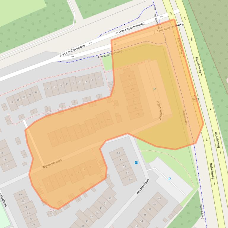 Kaart van postcodegebied 3769TP.