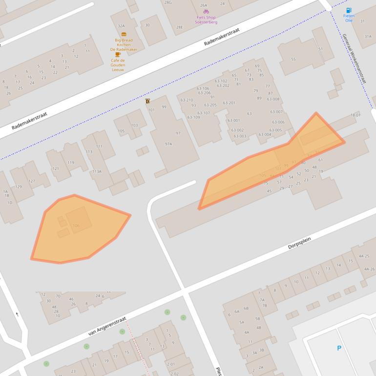 Kaart van postcodegebied 3769VD.