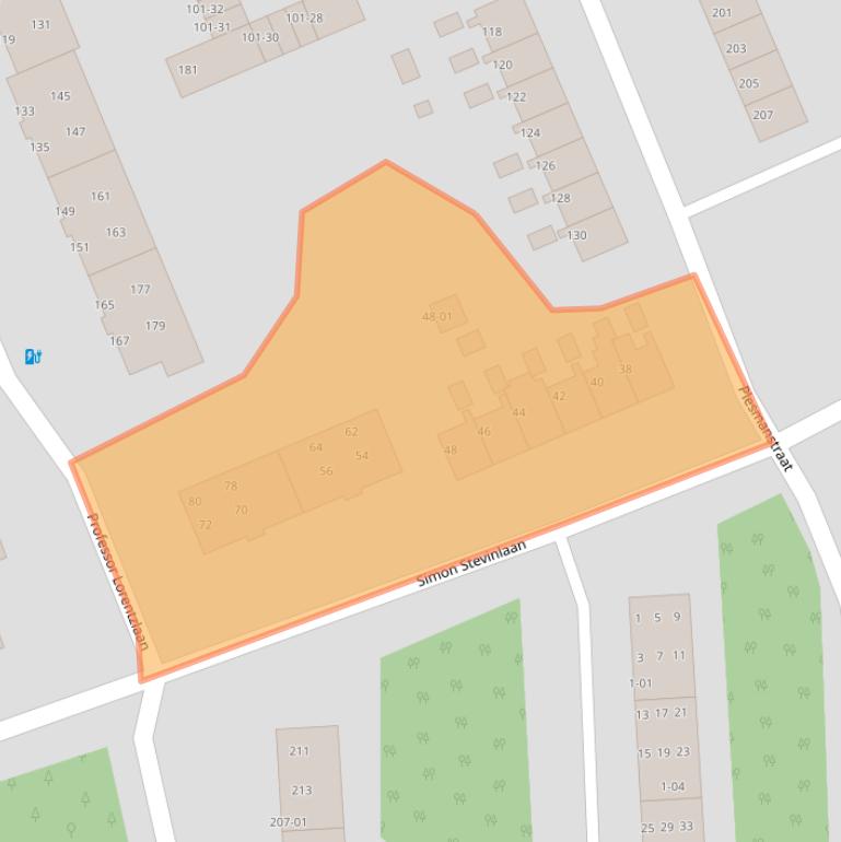 Kaart van postcodegebied 3769VJ.