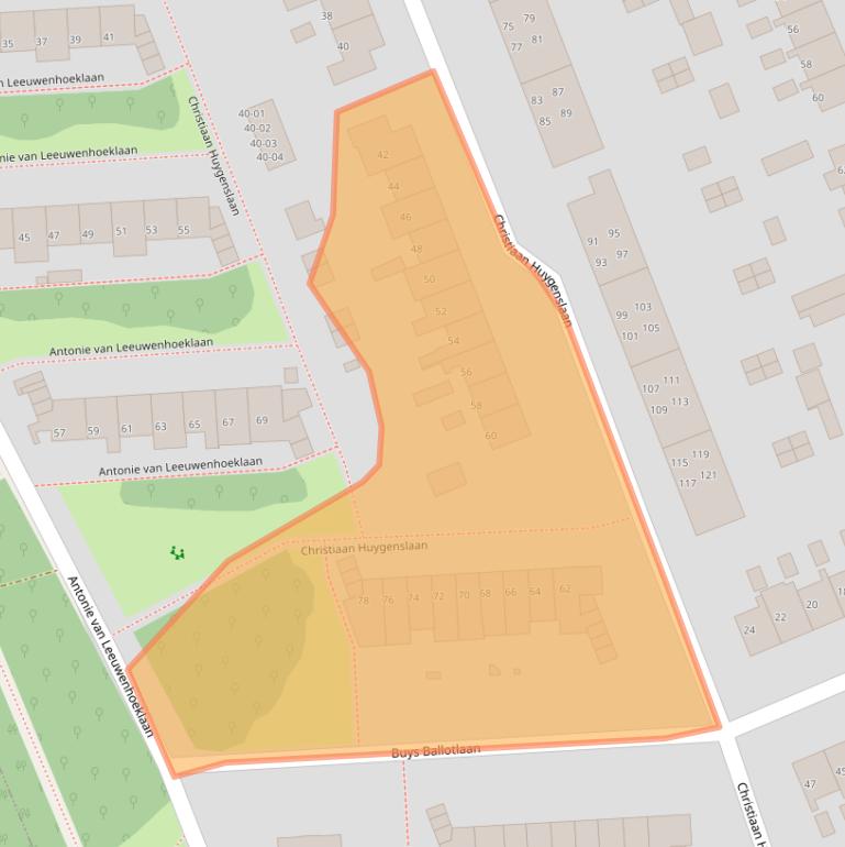 Kaart van postcodegebied 3769XX.