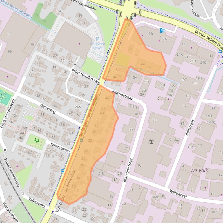 Kaart van postcodegebied 3771AC.