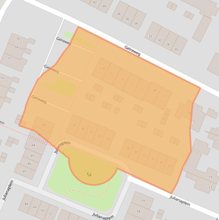 Kaart van postcodegebied 3771AE.