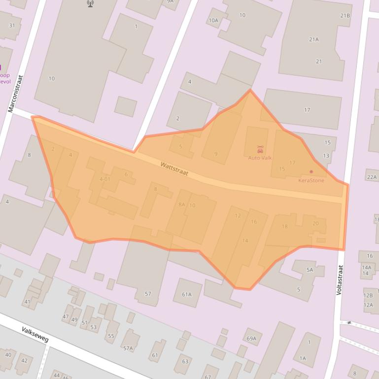 Kaart van postcodegebied 3771AG.