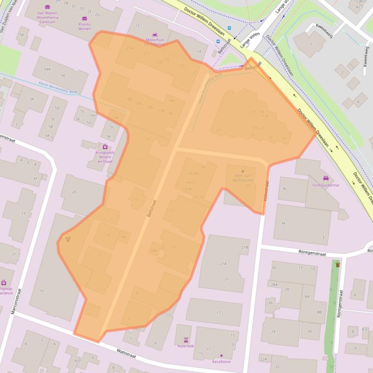 Kaart van postcodegebied 3771AH.