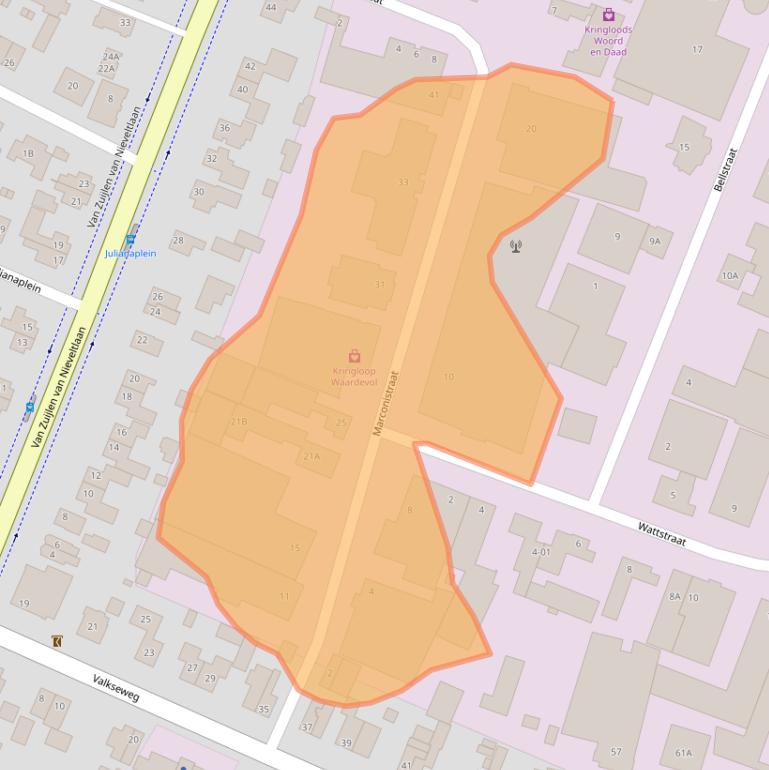 Kaart van postcodegebied 3771AM.