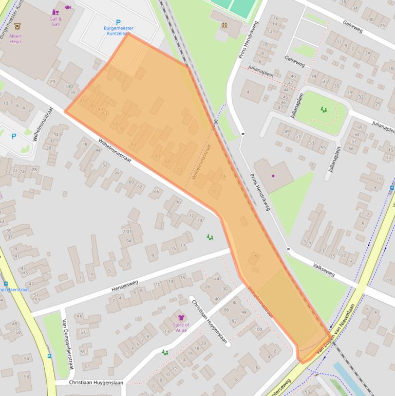 Kaart van postcodegebied 3771AP.