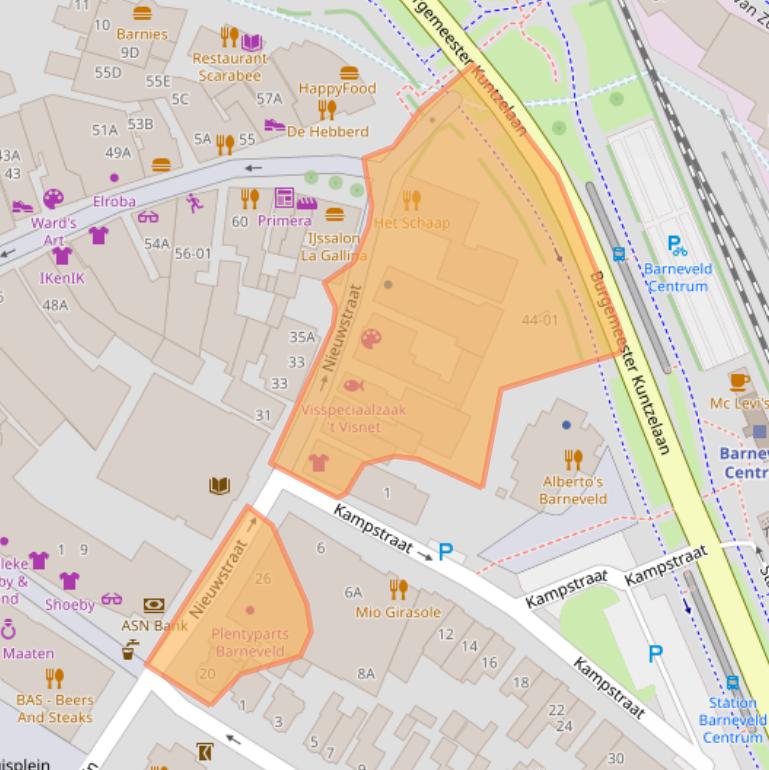 Kaart van postcodegebied 3771AT.