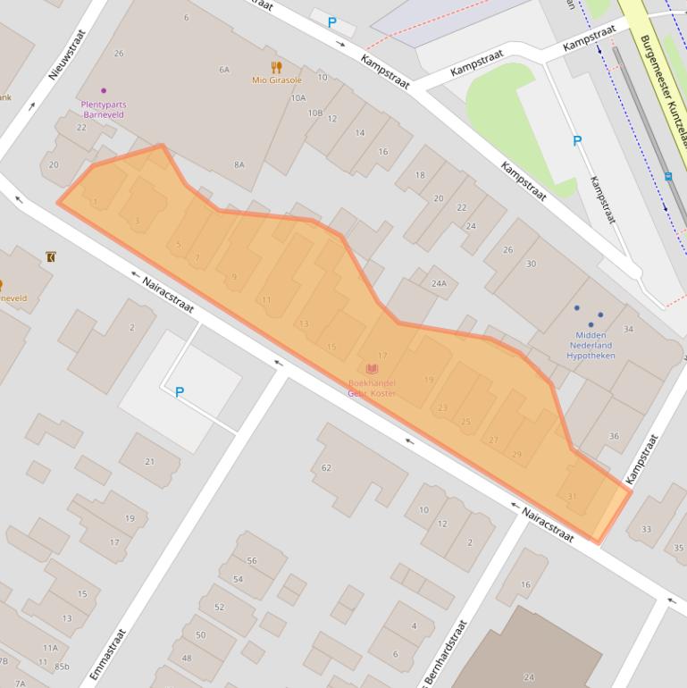 Kaart van postcodegebied 3771AW.