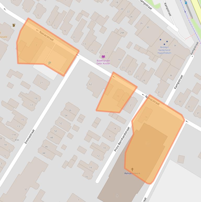 Kaart van postcodegebied 3771AZ.