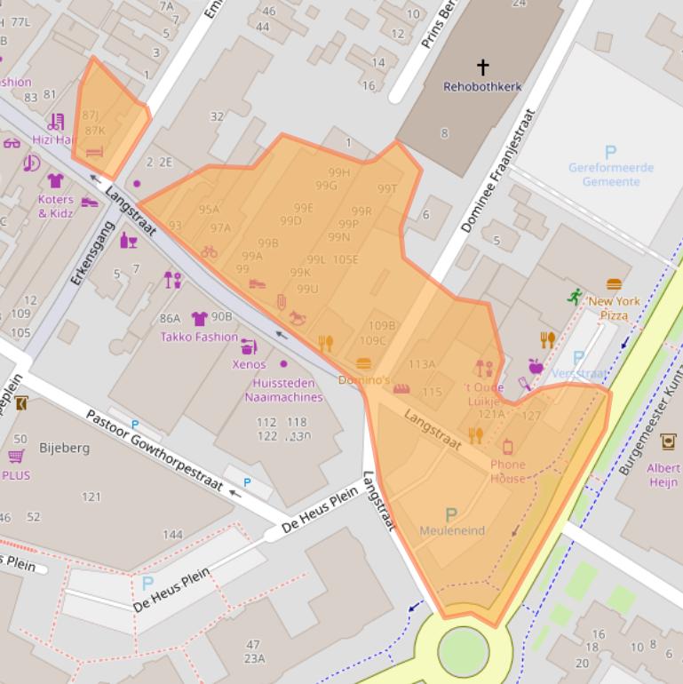 Kaart van postcodegebied 3771BD.