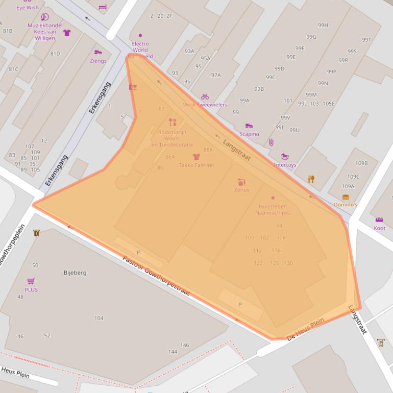 Kaart van postcodegebied 3771BJ.