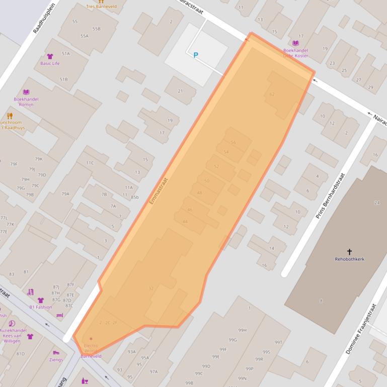Kaart van postcodegebied 3771BL.