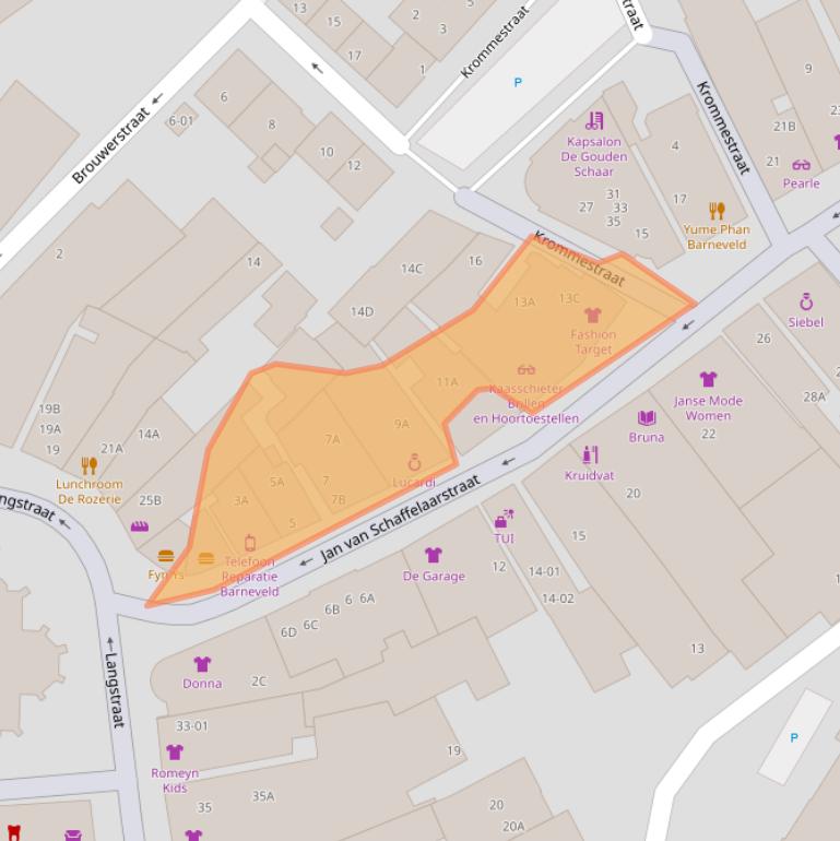 Kaart van postcodegebied 3771BP.