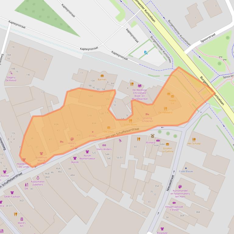 Kaart van postcodegebied 3771BS.