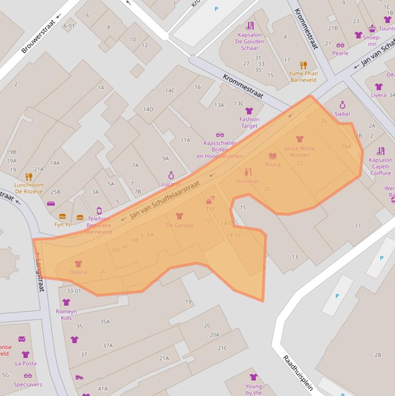 Kaart van postcodegebied 3771BT.