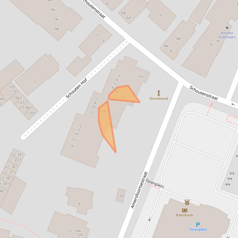 Kaart van postcodegebied 3771BZ.