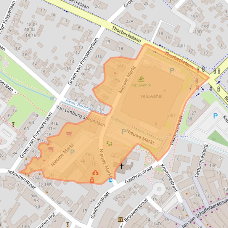 Kaart van postcodegebied 3771CB.