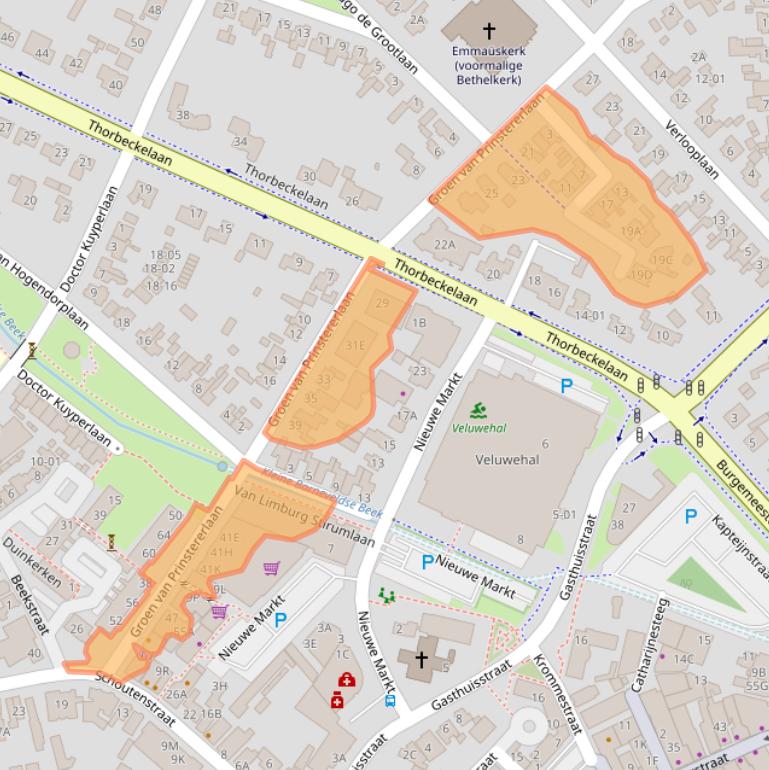 Kaart van postcodegebied 3771CC.