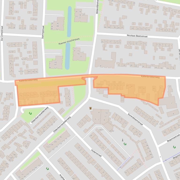 Kaart van postcodegebied 3771DB.
