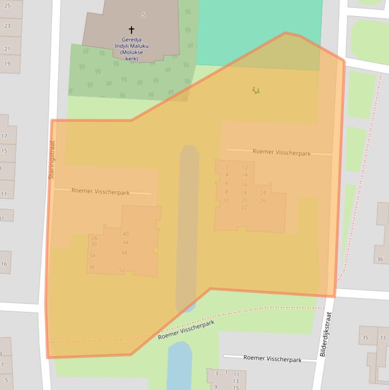 Kaart van postcodegebied 3771DJ.