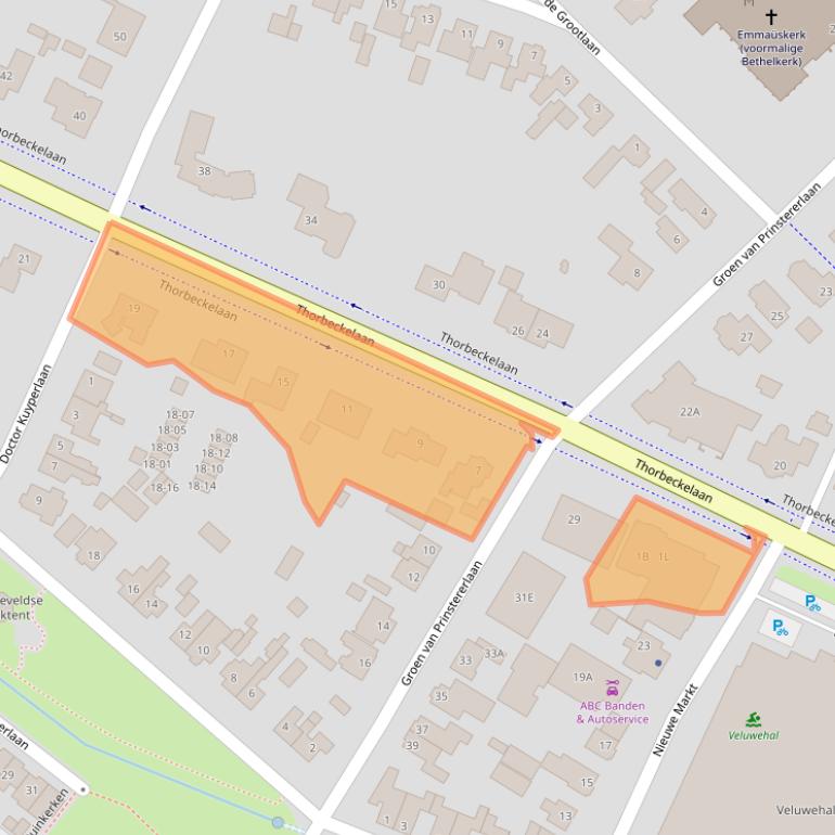 Kaart van postcodegebied 3771EA.