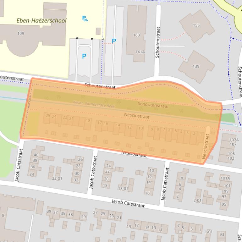 Kaart van postcodegebied 3771EZ.