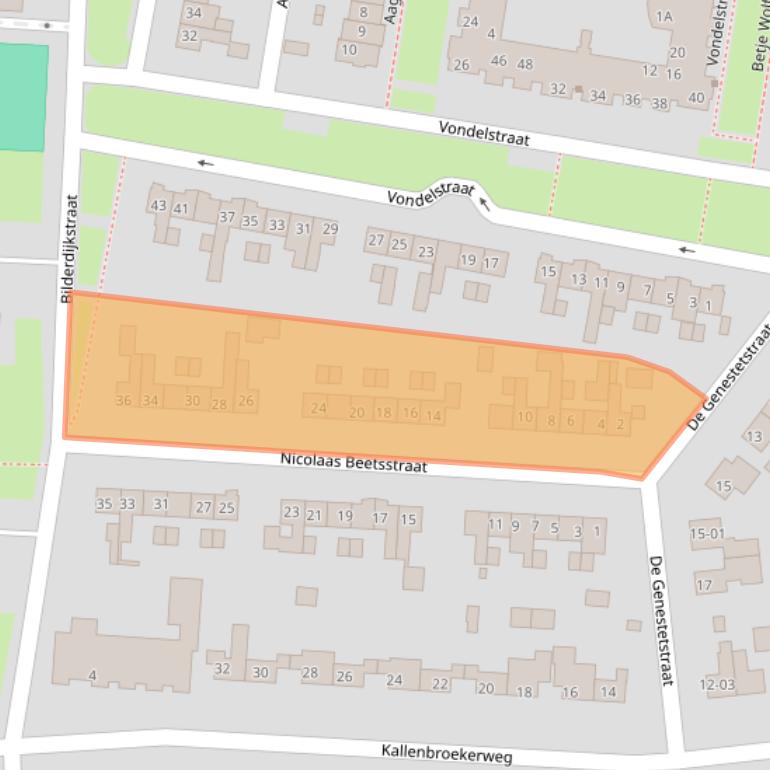 Kaart van postcodegebied 3771GC.