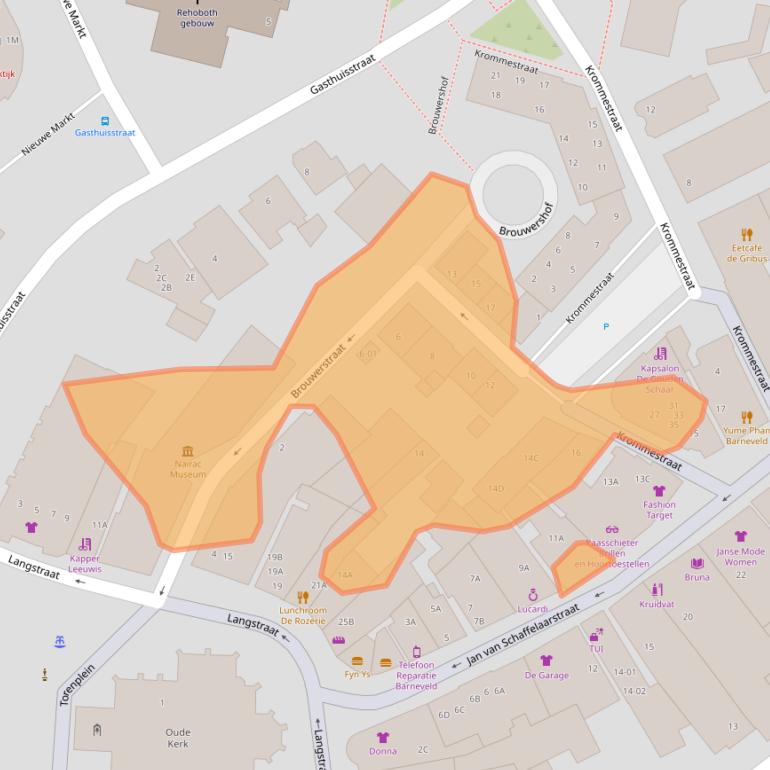 Kaart van postcodegebied 3771HA.