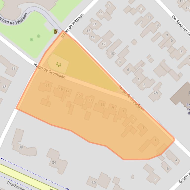 Kaart van postcodegebied 3771HJ.