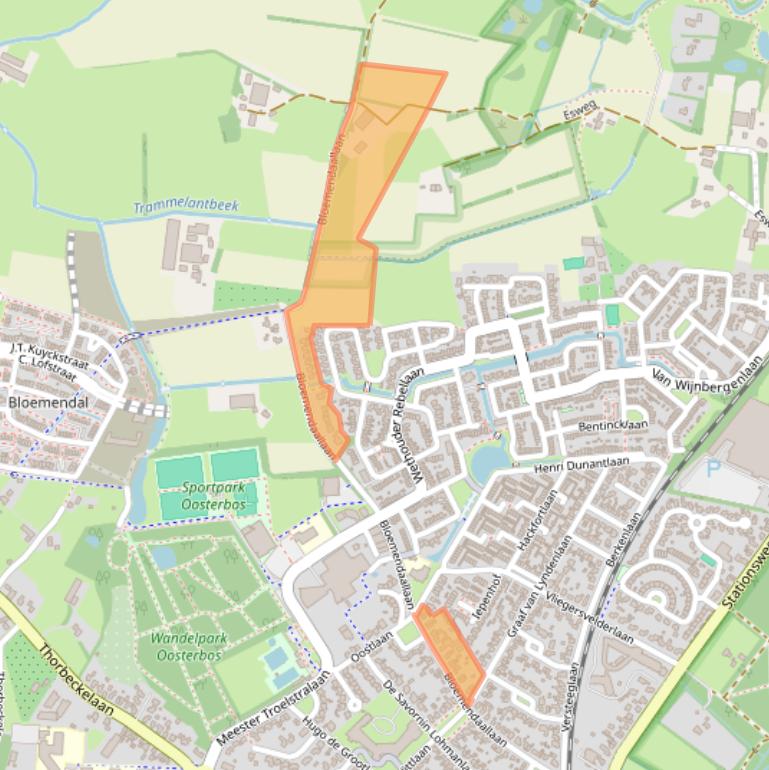 Kaart van postcodegebied 3771HW.