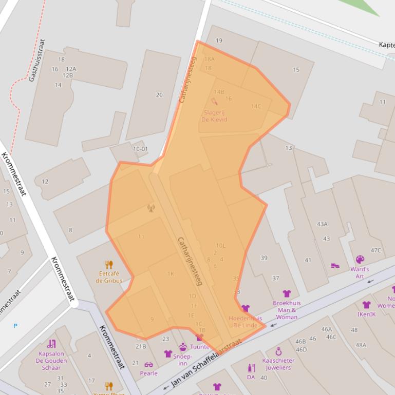 Kaart van postcodegebied 3771JT.