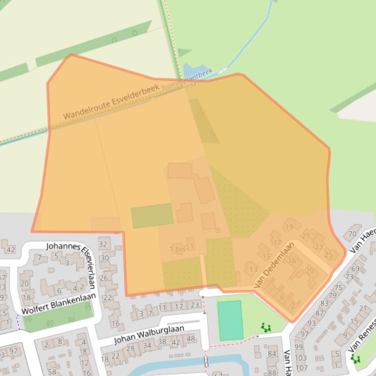 Kaart van postcodegebied 3771JV.
