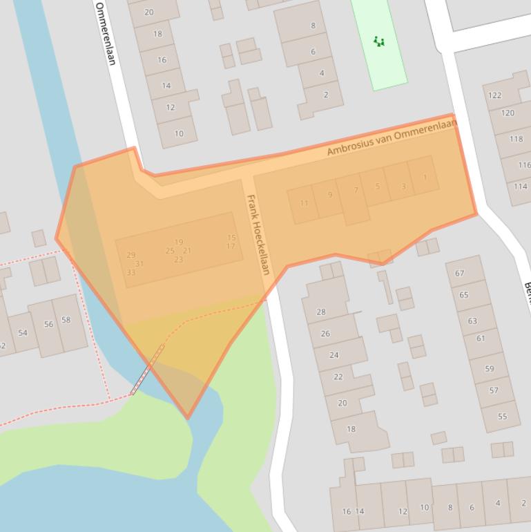 Kaart van postcodegebied 3771KC.